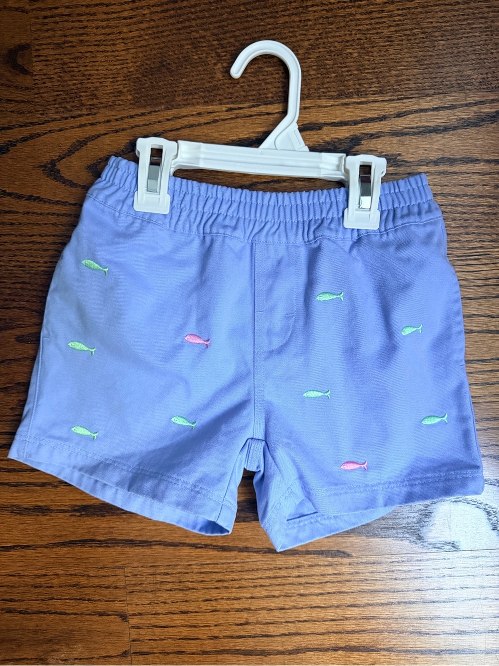 The Beaufort Bonnet Company Blue Fish Embroidered Pull-On Shorts